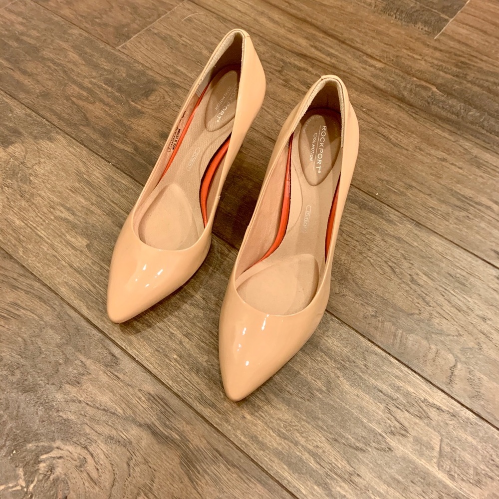 Rockport nude patent heels